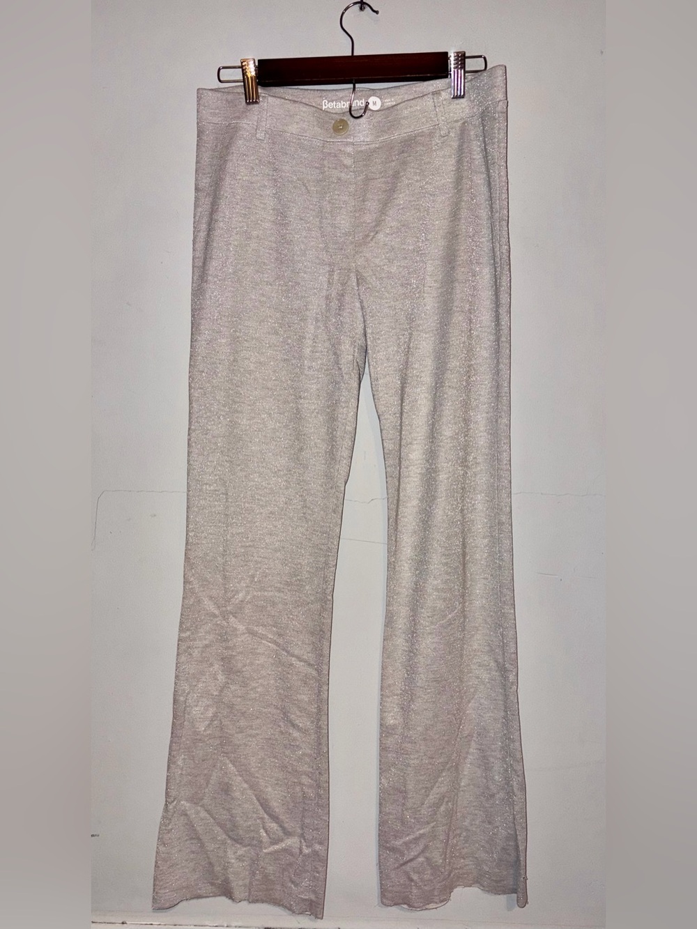 BETABRAND Pants light grey/shimmer sz M